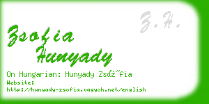 zsofia hunyady business card